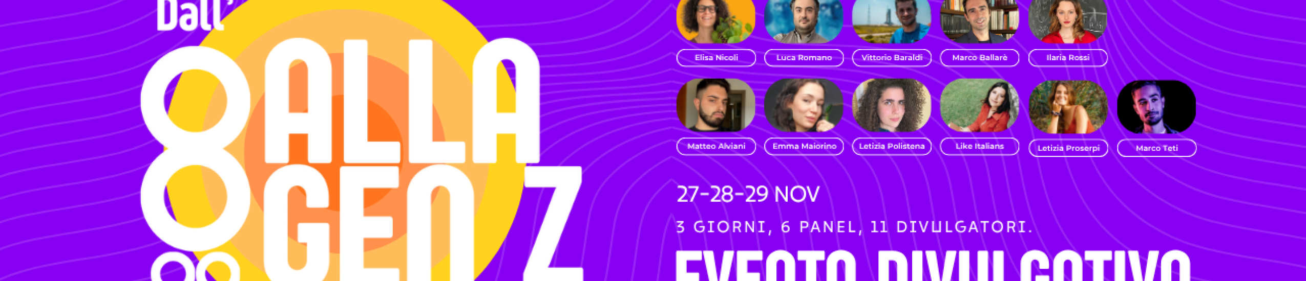 locandina manifestazione dall'800 alla generazione Z locandina manifestazione dall'800 alla generazione Z