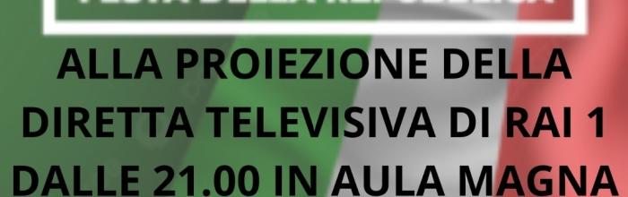Carasco, Biblioteca comunale , il giorno 2 giugno 2026 nel giorno della "Festa della repubblica " presenta la diretta Rai dalle ore 21