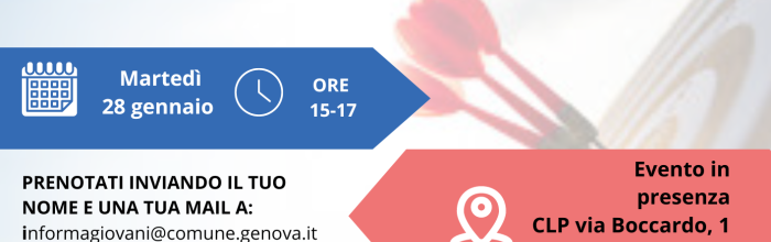  Genova, Informagiovani e CLP - martedì 28 gennaio - ore 15 - "Avvio impresa e partita IVA"