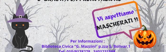 NpL Liguria - Arenzano, Biblioteca civica "G. Mazzini" - "Letture favolose" e due appuntamenti per Halloween - ottobre 2025 