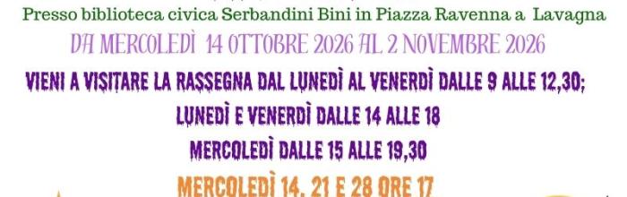 Lavagna, Bibliotaca Civica"Serbandini Bini" dal 14 ottobre al 2 novembre mostra "Hello Halloween" 