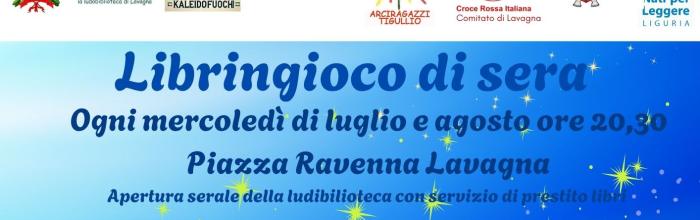 Lavagna, Biblioteca civica" Giovanni Serbandini Bini" - tutti i mercoledì - "Libringioco Di Sera"