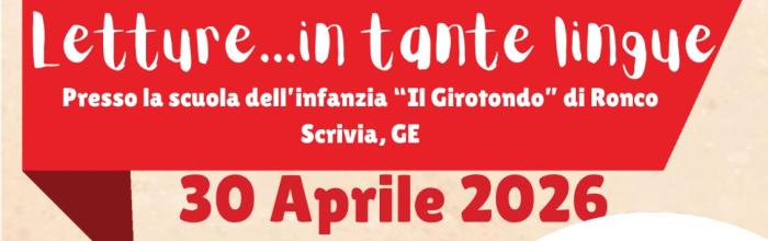 Ronco Scrivia, Biblioteca comunale " Tranquillo Marangoni" - giovedì 30 aprile 2026 ore 10.30 - "Letture Mammalingua"  