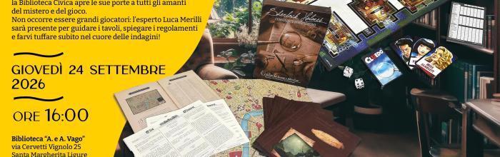 Santa Margherita," Biblioteca Comunale A.e A. Vago" giovedì 24 settembre ore 16.00  - Giochi in scatola 