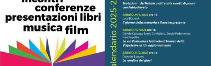 Ronco Scrivia,  Biblioteca "Tranquillo Marangoni" - Seconda edizione della rassegna "Incontri, conferenze, presentazioni libri, musica, film" - sabato ore 16