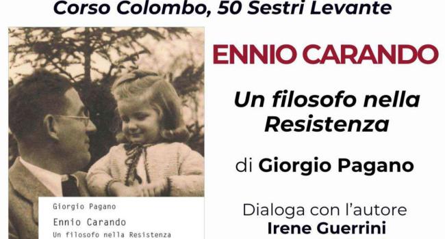 Sestri Levante, Biblioteca Comunale "Fascie Rosse" - venerdì 12 giugno ore 17 - presentazione del libro "ENNIO CARANDO"