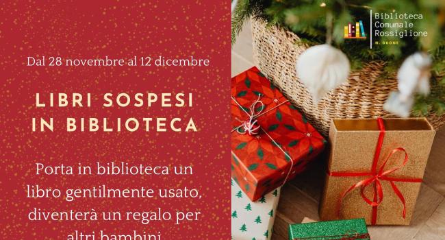 Rossiglione, Biblioteca comunale "Nicolò Odone", dal 28 novembre al 2 dicembre - "Libri sospesi in biblioteca"