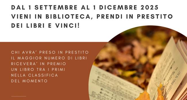Rossiglione, Biblioteca comunale "N. Odone" - dal 1 settembre ritorna il concorso "Un trimestre di libri!"