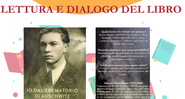 Carasco, Biblioteca Civica - giovedì 30 gennaio 2025 - 18.15 - Lettura e dialogo dal libro: "Io dal crematorio di Auschwitz" di Henryk Mandelbaum