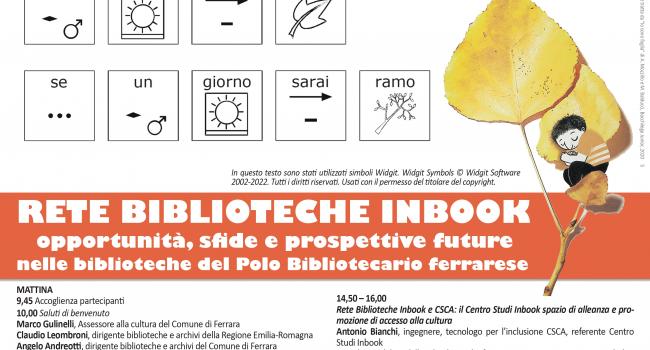 Rete Biblioteche Inbook -  Convegno - Ferrara, Biblioteca Ariostea, sabato 26 marzo 2022
