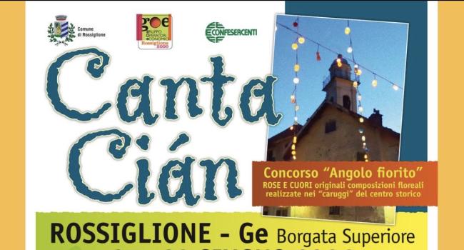 Rossiglione, Borgata Superiore,  27 e 28 giugno "Canta Cián 2026"