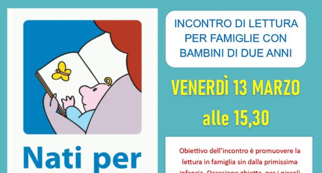 NpL Liguria - Masone, Biblioteca comunale "Maestro Franco Pastorino" - venerdì 13 marzo - ore 15.30 - Incontro di lettura per famiglie con bambini di due anni