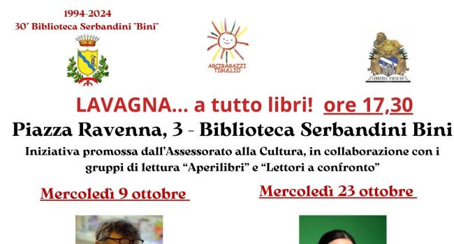  Lavagna, Biblioteca civica "G. Serbandini Bini", "Autunno in biblioteca" - mercoledì 9 ottobre - ore 17.30 - Incontro con l'autore Aldo Boraschi