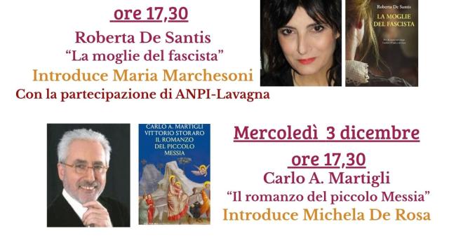 Lavagna, Biblioteca comunale"G.Serbandini Bini, mercoledì 3 dicembre ore 17.30 - proseguono gli appuntamenti  - città che legge!