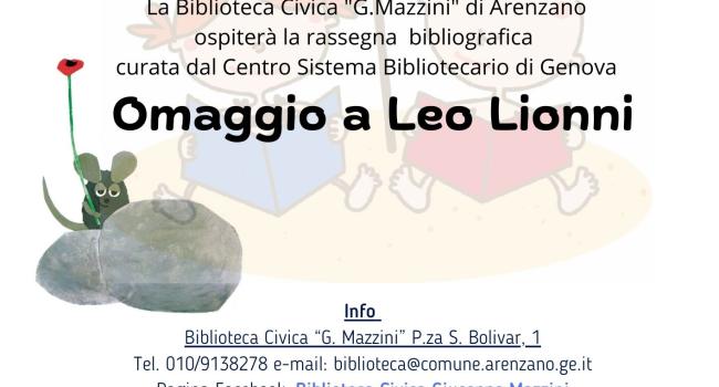Arenzano, Biblioteca civica "G. Mazzini" - dal 20 giugno al 16 luglio 2024 - "Omaggio a Leo Lionni": rassegna bibliografica itinerante a cura del CSB