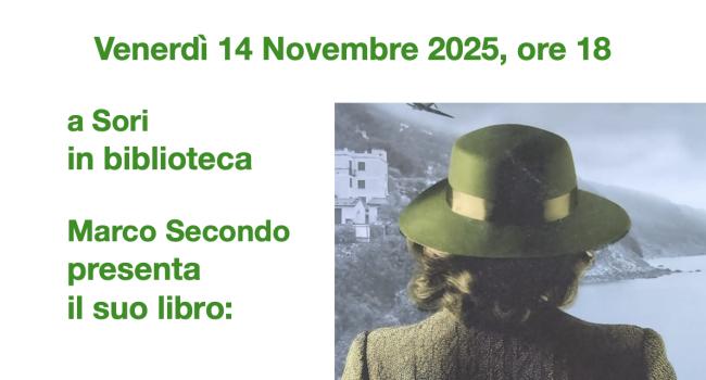 Sori, Biblioteca "Italo Calvino" - venerdì 14 novembre ore 18 - .Presentazione del libro: "CE quando l'amore non ha confini" di Marco Secondi 
