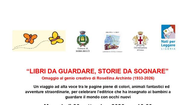 NpL Liguria - Serra Riccò, Biblioteca Comunale " Edoardo Firpo" - mercoledì 30 settembre ore 16.30 - "Nuovo Appuntamento NpL"
