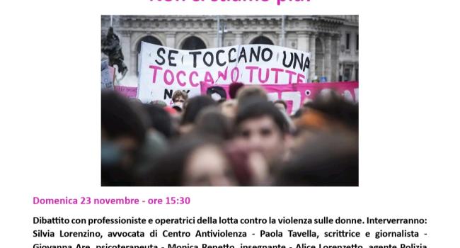 Santa Margherita, Spazio Aperto, domenica 23 novembre - martedì 25 novembre e sabato 29 novembre, "Giornata internazionale contro la violenza sulle donne" 