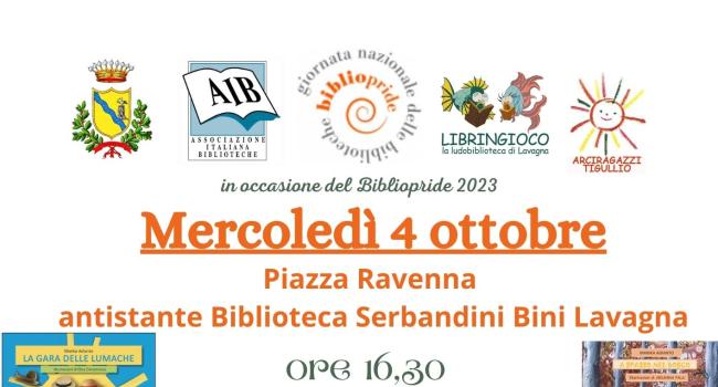 Lavagna, Piazza Ravenna - 4 ottobre 2023 - Giornata dedicata alla promozione della lettura - Bibliopride 2023  