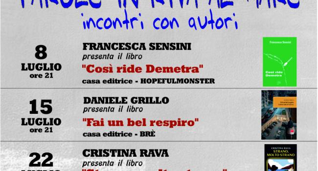 Cogoleto, Biblioteca comunale "E. Firpo" - mercoledì 8 luglio - ore 21.00 "Parole In Riva Al Mare"con l'autrice Francesca Sensini 