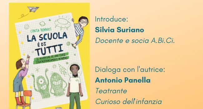 Sestri Levante, Palazzo Fascie, Sala Bo, 5 maggio 2022 - ore 17.00 - Presentazione del libro "La scuola è di tutti" di Cinzia Pennati