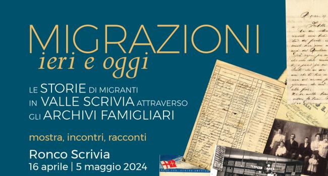 Ronco Scrivia, Biblioteca civica "T. Marangoni" - dal 16 aprile al 5 maggio 2024 - Mostra: "Migrazioni di Ieri e di Oggi"  