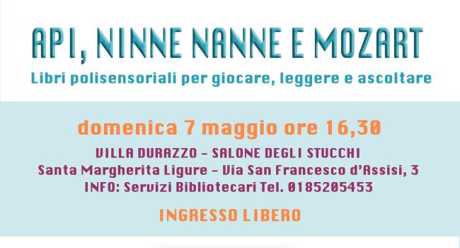 Santa Margherita, Villa Durazzo, Salone degli Stucchi" - domenica 7 maggio - dalle ore 16.30 - "Api, Ninne Nanne e Mozart"