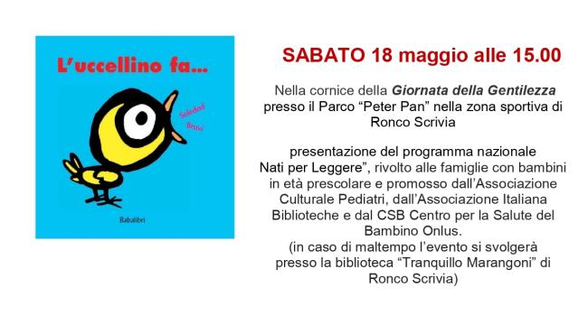  Ronco Scrivia, Biblioteca civica "T. Marangoni" - Due iniziative NpL Liguria - 18 e 25 maggio 2024