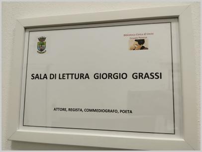 Targa Sala di lettura "Giorgio Grassi"