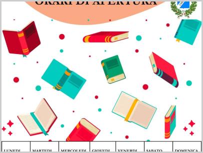 Dal 10 settembre 2025 - Orario Biblioteca